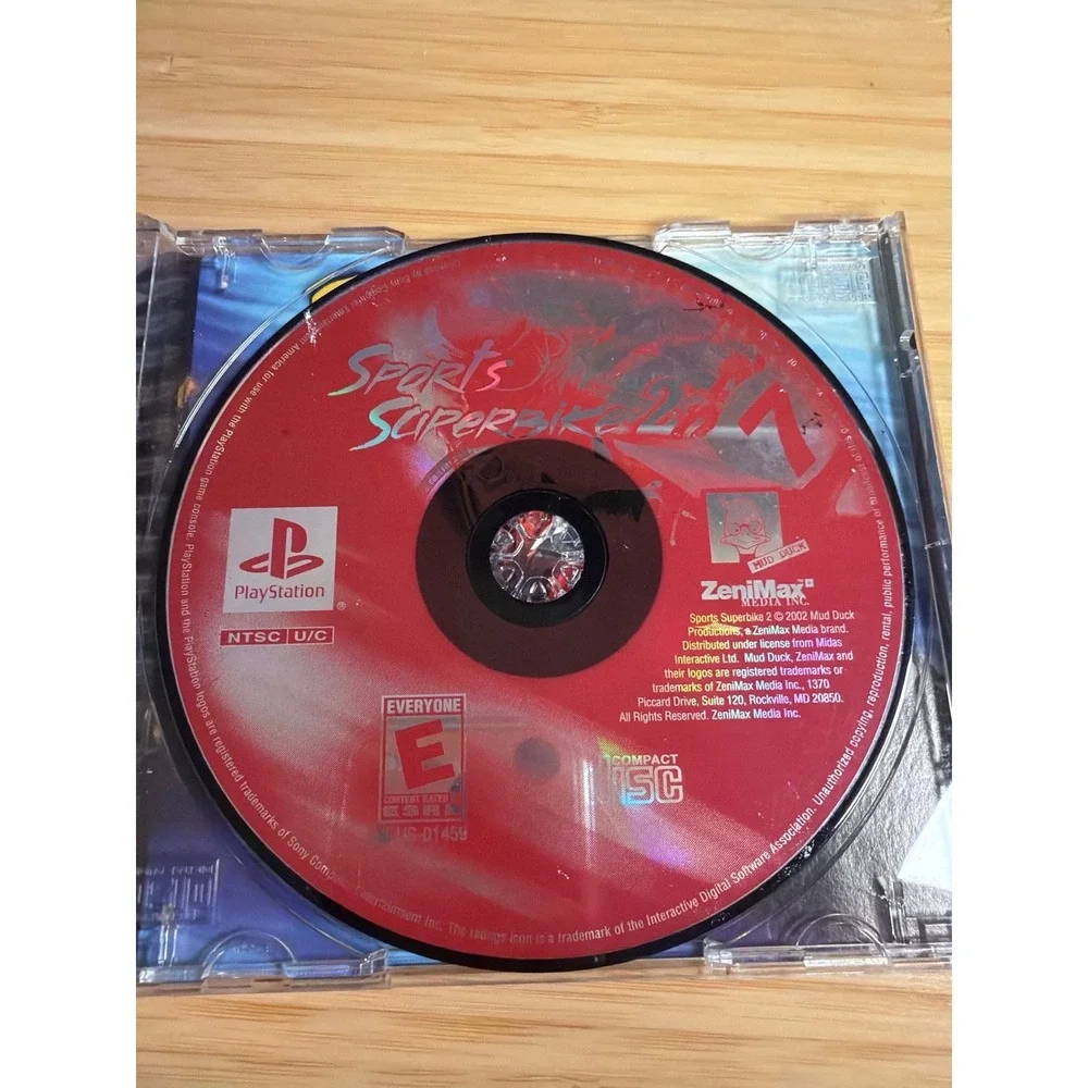 Sports Superbike 2 PS1 Complete CIB Untested Water Damaged Artwork